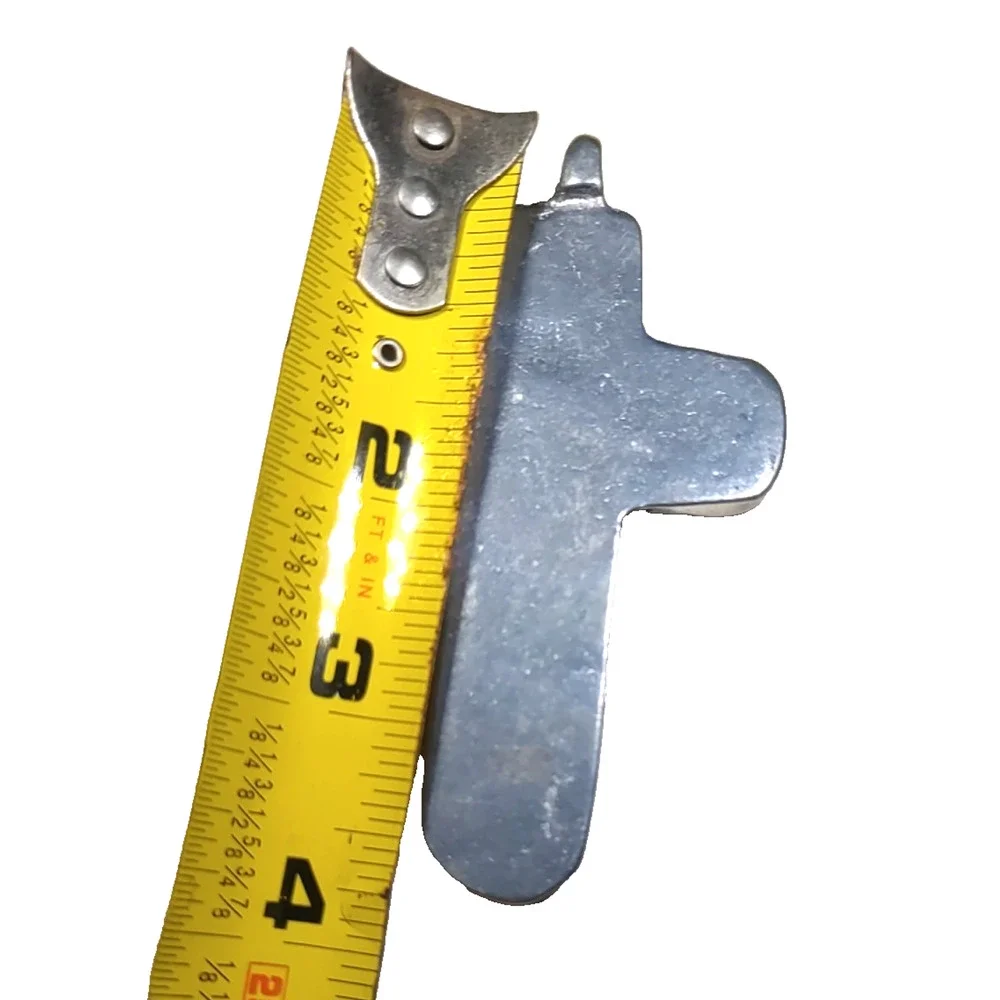 Brutalist Cross Hand Forged Mexico Silver Tone Metal 3 1/2